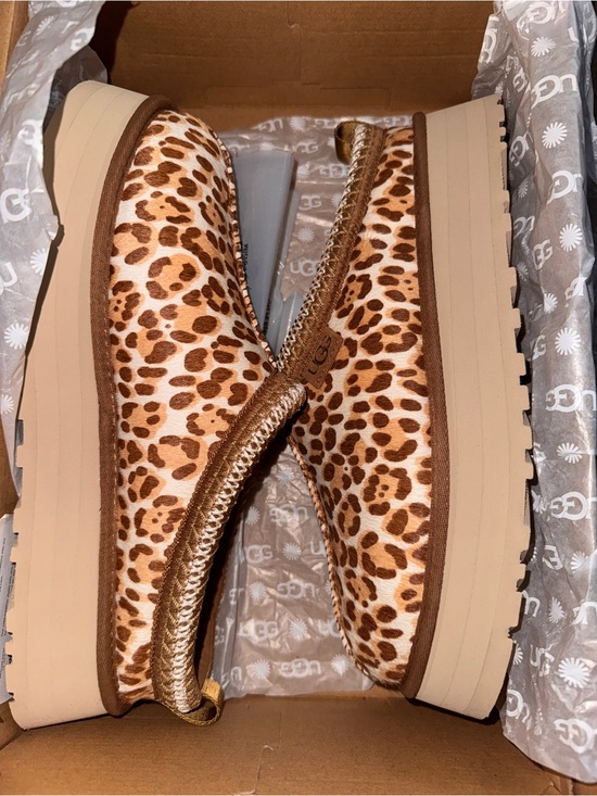UGG Shoes - UGG Women's Leopard Print Platform Mules in Brown and Cream